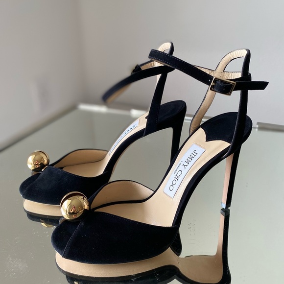 New JIMMY CHOO Sacora suede sandals 37 $1,195 - Picture 8 of 14